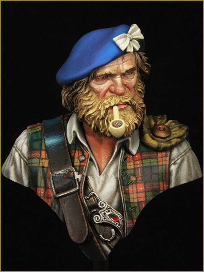 1: 10 Resin bust Scottish soldier bust 342