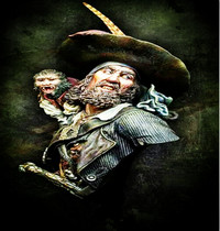 1:10 resin bust pirate and monkey bust 27