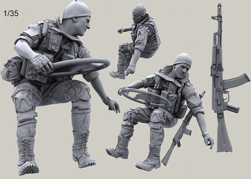 1 35 resin soldier model Military Russian Army modern infantry GK white model model XD380