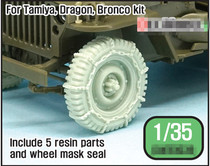 1:35 resin tires US Army Willy Jeep General Purpose Non-slip Tires 5 Tires 15