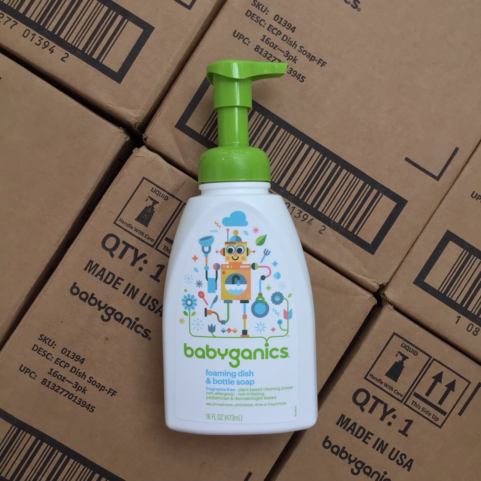 Spot U.S. Gannick babyganics baby bottle fruit and vegetable cleaning liquid cleaning detergent detergent 473ml
