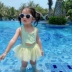 LSHUYU cô gái thủy triều nhỏ quần áo trẻ em cô gái mùa hè lưới một mảnh áo tắm bé gái đồ bơi co giãn đơn giản - Đồ bơi trẻ em