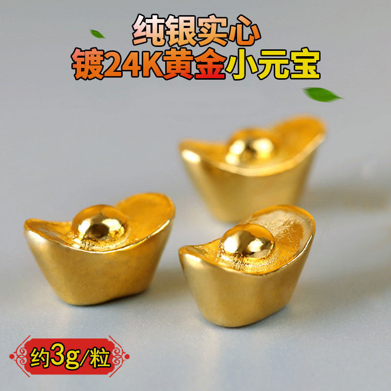 990 sterling silver gilded solid yuan treasure heirloom Buddha statue for Manzapan Buddhist Hall for Buddhist supplies