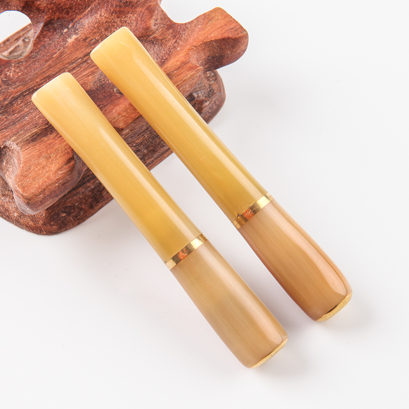 Horn resin cigarette holder filter circulation type washable filter cigarette holder portable thick and thin dual-purpose cigarette holder for men