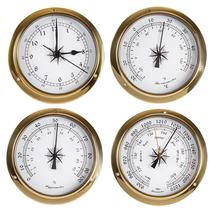 Multifunction barometer atmospheric temperature and humidity meter Tidal Bell Outdoor Marine Copper Shell Atmospheric Pressure Gauge 115mm