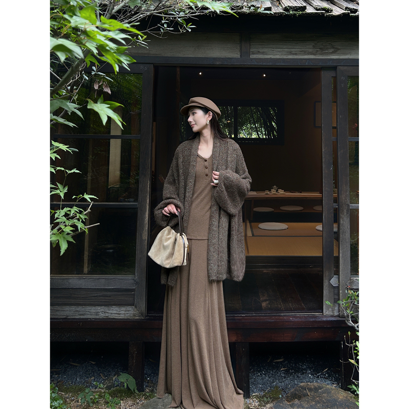 Chuchuelara Wool|Knitted Cardigan for Women 2026 Autumn/Winter New Style Lazy Atmosphere Sweater Jacket Chuchuelara Wool|Knitted Cardigan for Women 2026 Autumn/Winter New Style Lazy Atmosphere Sweater Jacket
