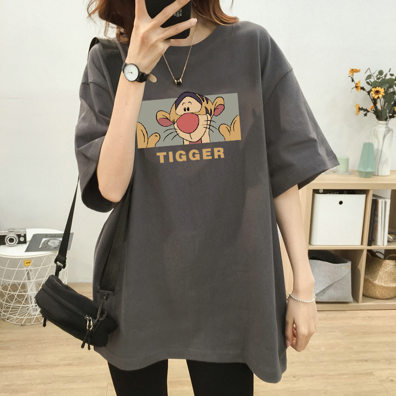 2026 Summer New Style Oversized Short-Sleeve T-Shirt for Women, Mid-Length, Loose Fit, Pure Cotton Half-Sleeve Top ins Trend 2026 Summer New Style Oversized Short-Sleeve T-Shirt for Women, Mid-Length, Loose Fit, Pure Cotton Half-Sleeve Top ins Trend