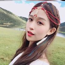 Desert headdress Forehead brow drop Ancient style forehead wedding wedding Ancient travel Hanfu modeling accessories matching style