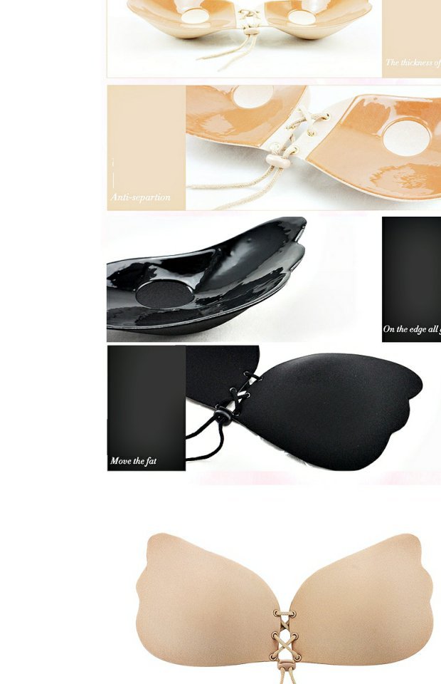 Áo ngực mới kéo vô hình thu thập liền mạch gạc silicon dán ngực cánh hoa hồng mô hình vụ nổ miếng dán ngực