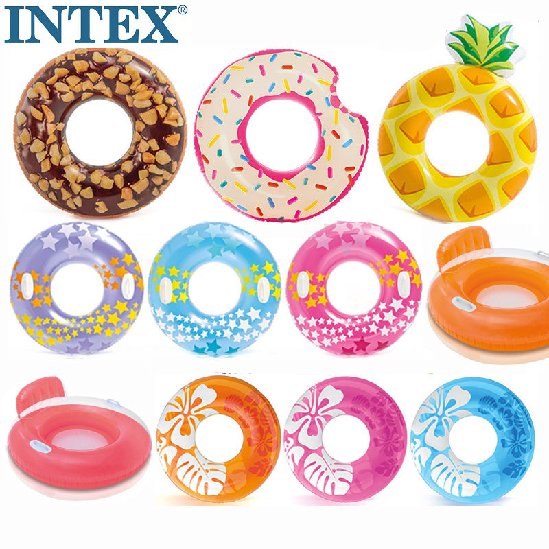INTEX Adult Swimming Circle Doughnut Ring Underarm Thickened Lifebuoy Snorkeling Snorkeling Men And Women Swimmer