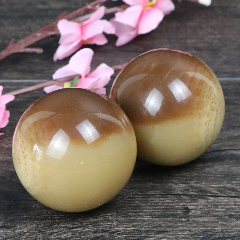 Authentic Tibetan Horn Rehabilitation Fitness Handball Middle Aged Casual Health Care Real Heartball Hand Play Massage Muscle Training