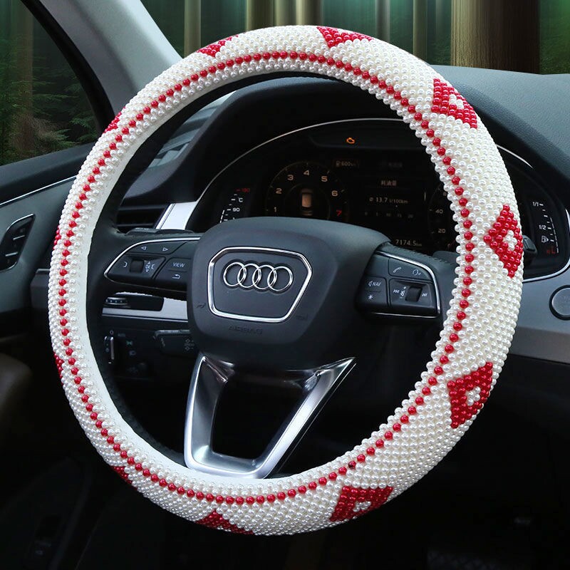 Hand knitting the new four - season general anti - slip air - air frame (Pearl series) car summer bead direction wheel