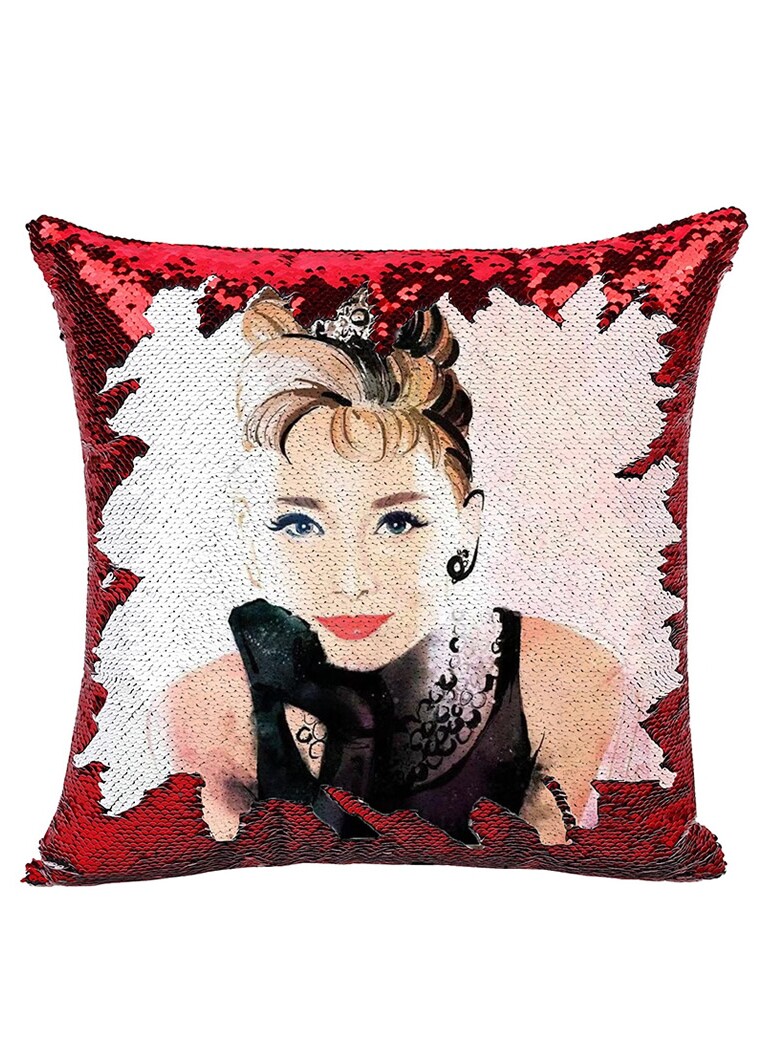 Customized sequin pillow with pictures, two-color idol photo, same style cushion cover, photo printing, flip pillow cover, funny sequins