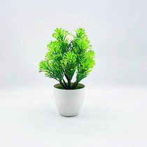 Simulation potted potted flowers potted plant artificial flower small pendulum piece 14 Dove Milanese grain green plant small bonsai new stock source