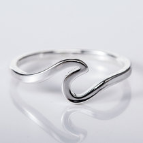 AliExpress wish hot-selling models Simple wave ring Simple alloy silver-plated cross-border jewelry