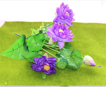 New silk flower simulation flower simulation lotus flower simulation lotus shared Buddhist hall with lotus flower