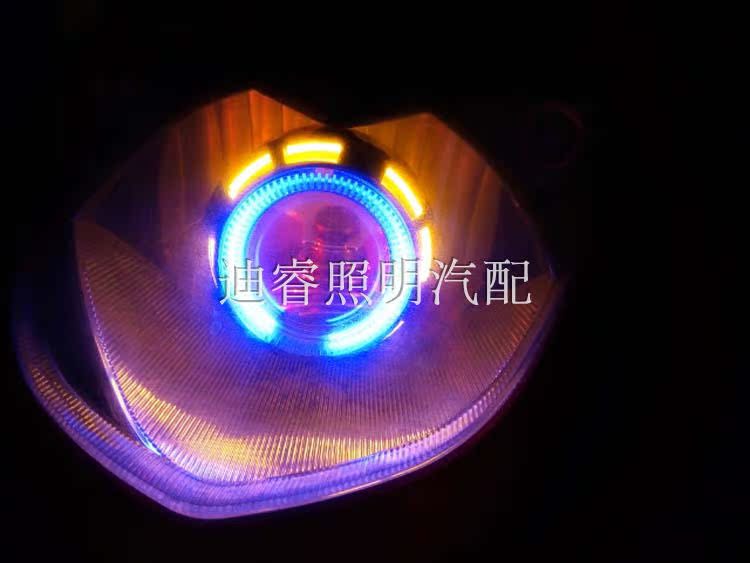 Hot Yamaha nhanh Eagle lắp ráp đèn pha không phá hủy sửa đổi ống kính đôi ánh sáng xe máy xenon đèn thiên thần mắt quỷ - Đèn HID xe máy 	đèn xe máy dream