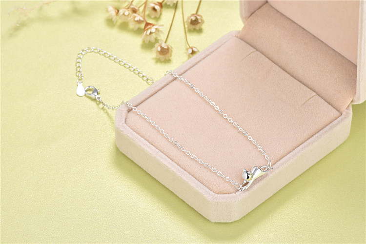 925 sterling silver vòng chân nữ hoang dã tình yêu Hàn Quốc phiên bản của các đơn giản chuông stars đồ trang sức bạc Sen Sở của bạn gái món quà sinh viên