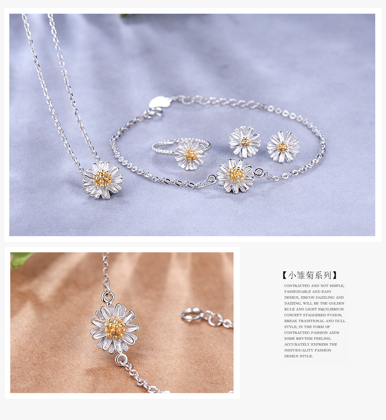 Vòng tay nhỏ Daisy Vòng đeo tay Hàn Quốc Vòng tay đẹp Hoa tươi Thời trang Mở Sinh viên Trang sức Bạc Nhật Bản và Hàn Quốc vòng mã não