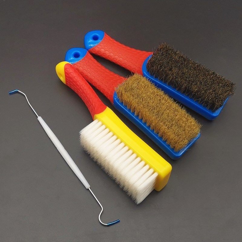 Wen play tools Nano brush size King Kong Bodhi seed Olive walnut boar mane brush cleaning and maintenance set