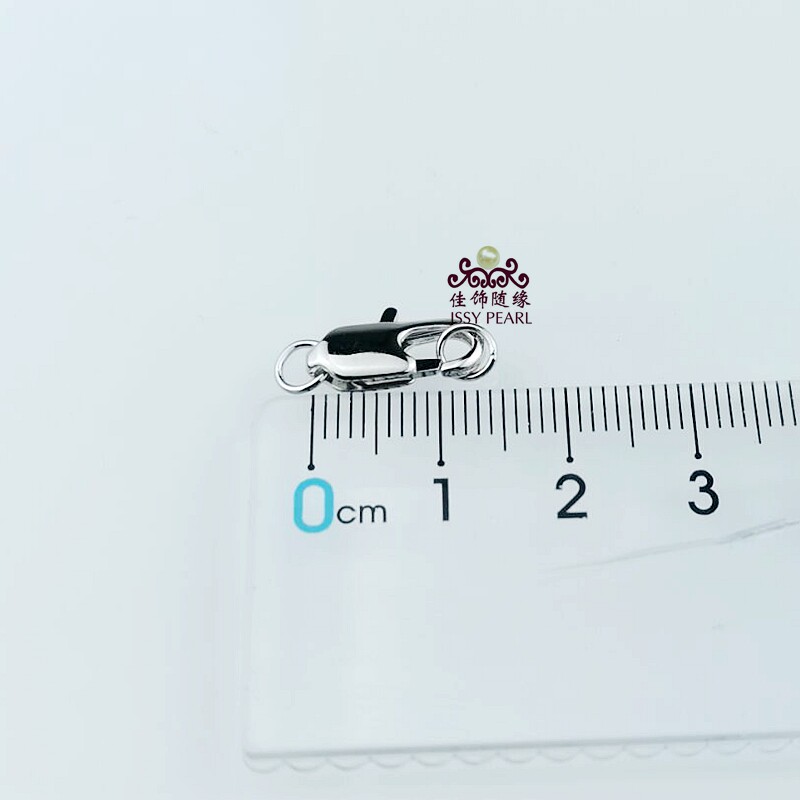 Natural Freshwater Pearl Necklace Diy Lock Silver Joint Flat Buttoned Strings Pearl Ornament Accessories