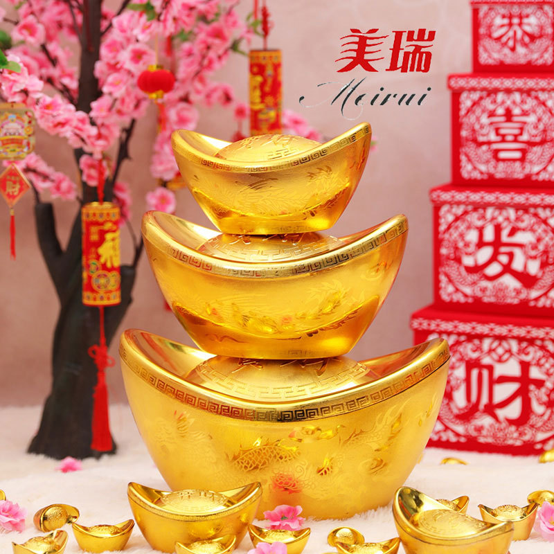 Opening, moving, new house decoration, Nafu gold ingot, indoor scene decoration, decoration, simulation, lucky feng Shui decoration