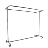 Многофункциональная стойка для одежды для водопроводной трубы с колесной стойкой для заработной стойки.