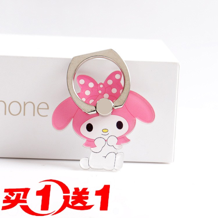 Phim hoạt hình dễ thương melody twin stars HelloKitty phụ kiện DIY lười biếng điện thoại di động khung nhẫn