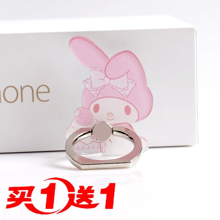 Phim hoạt hình dễ thương melody twin stars HelloKitty phụ kiện DIY lười biếng điện thoại di động khung nhẫn