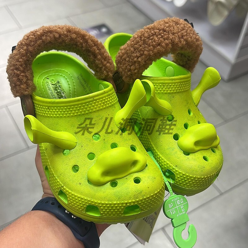 Shrek Co-Branded Parent-Child Clogs Eva Beach Shoes River-Tracing Shoes Slip-On Sandals Slippers