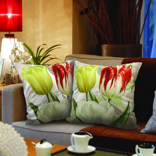 Sang trọng và lịch lãm thời trang sofa da phòng khách gối tựa gối ngủ hoa tulip đệm ngủ không lõi đệm sofa - Trở lại đệm / Bolsters