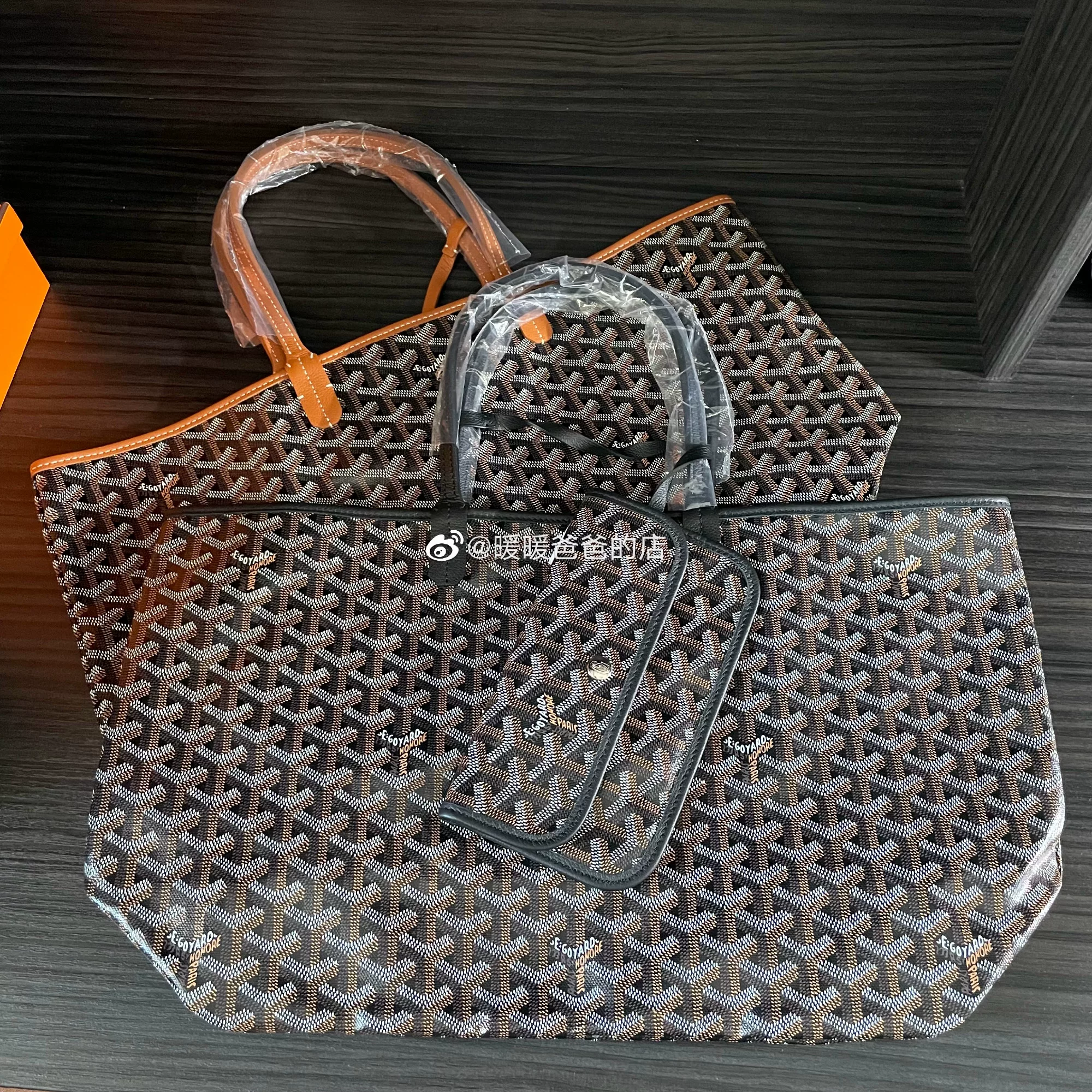В наличии сумка-шоппер Goyard Goya крупная средняя черная коричневая серая