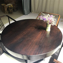 Dimensions: 108 * 108 * 9 Black sandalwood large board Natural side solid wood tea table Purple Honolulu Desk table desk