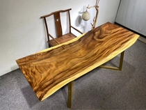 Size: 212 * 77 * 6 South American walnuts wood solid wood large plate Natural side desk dining table desk tea table