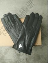 Black leather gloves (with velvet) Mens inner gloves Outer gloves Goatskin gloves