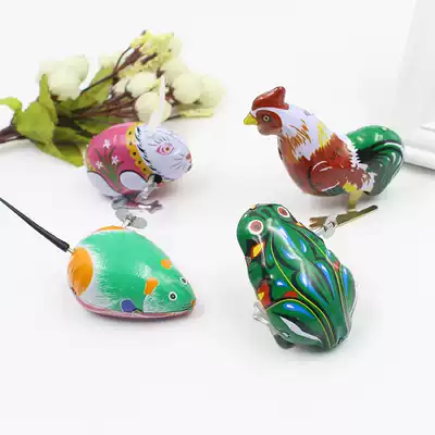 Tin clockwork frog jumping frog children's children's toys classic post-80s nostalgic June 1 Children's Day gift supply
