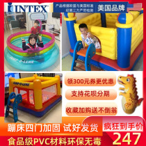 intex home Net red small castle childrens toy inflatable jumping trampoline indoor naughty Castle