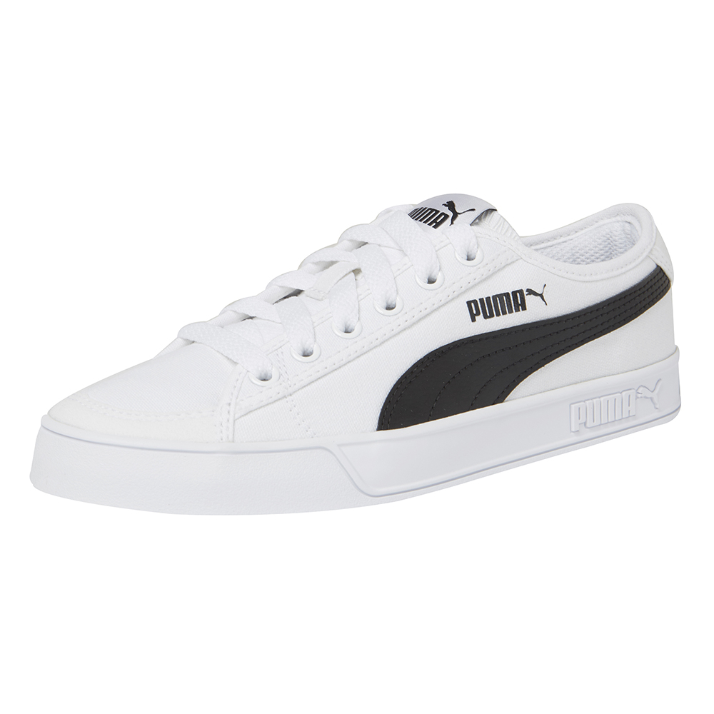 Puma SMASH VULC V2 giày nam và nữ màu đen và giày vải thông thường 365968-02 giày thể thao adidas nữ