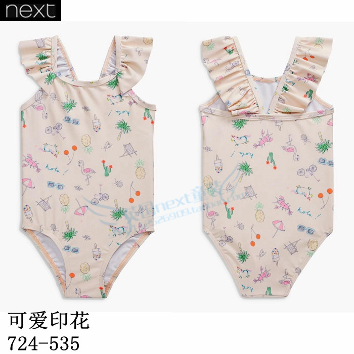 Spot British chính hãng quần áo trẻ em tiếp theo cho bé gái Đồ bơi bé chơi nước biển chơi quần áo chống nắng quần áo bơi trẻ em