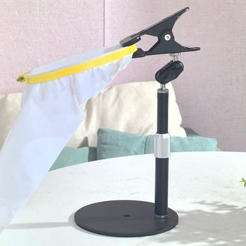 Desktop metal embroidery frame fixed clip handmade diy embroidery tools cross stitch tableside large embroidery stretcher bracket