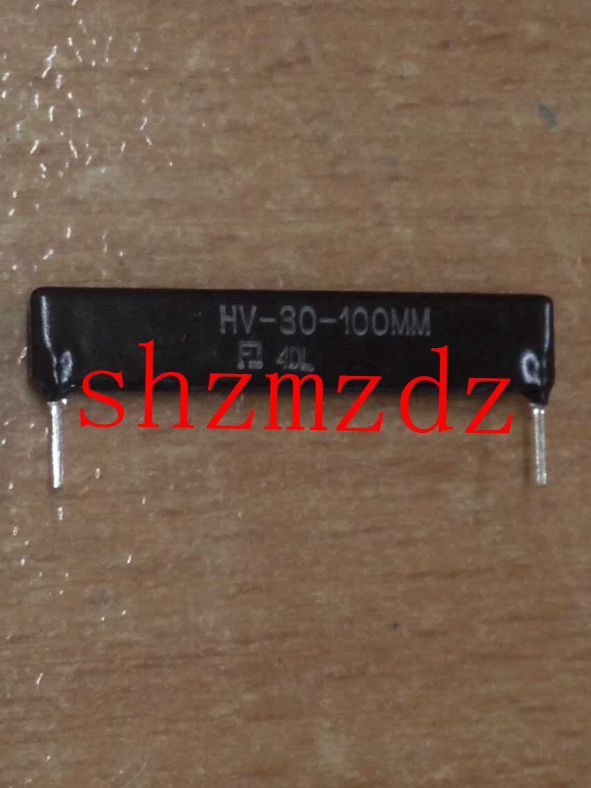Non-sensing ceramic high voltage resistor HV-30-100MM 100M 10KV foot pitch 30mm