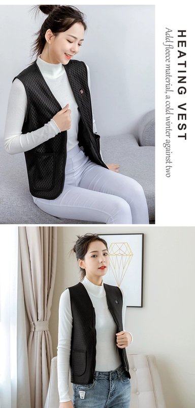 Áo sưởi ấm áo sạc thông minh chống lạnh áo vest nam mùa thu đông ấm áp đi xe đạp áo sưởi ấm bằng điện dành cho nữ áo sưởi azuki