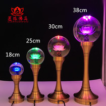 Lotus lanterns Buddha lanterns home Buddha lanterns Buddha lanterns Guanyin colorful for Buddha Crystal glazed led lotus lanterns