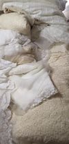 5 Jin weight lace cloth embroidery mesh European yarn water soluble hollow hollow Bud embroidery fabric White
