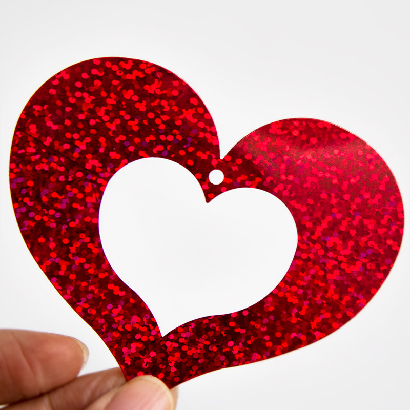 Love pendant hanging card Personality fashion high-grade pearlescent paper love small tag paper card message card graduation blessing card