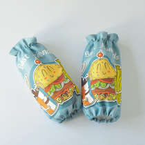 Korean version Cartoon cotton numb cute childrens sleeve male and female children Sins wind child anti-fouling sleeves Caged child cuff cuff head