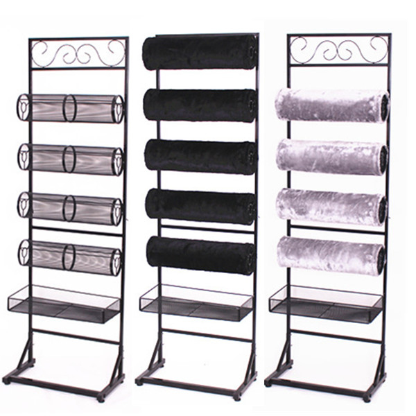 New storage wrought iron floor single-sided five-layer head hoop rack head buckle hair hoop hairpin jewelry display stand jewelry shelf