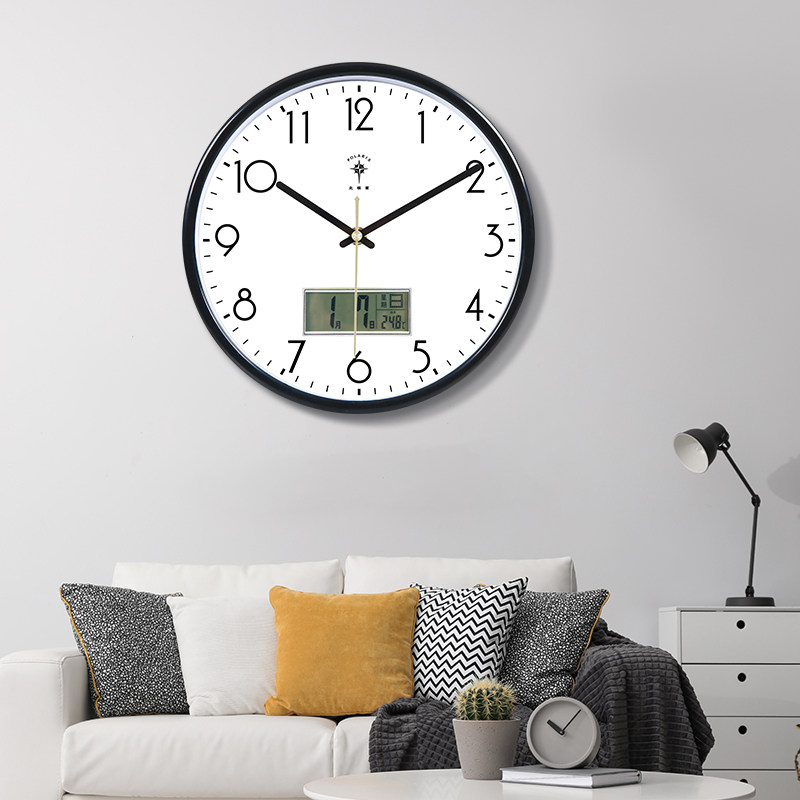 North Star watches and clocks Living room Home with calendar Nordic minimalist Fashion Quartz Hanging Watch Mute Bedroom Clock