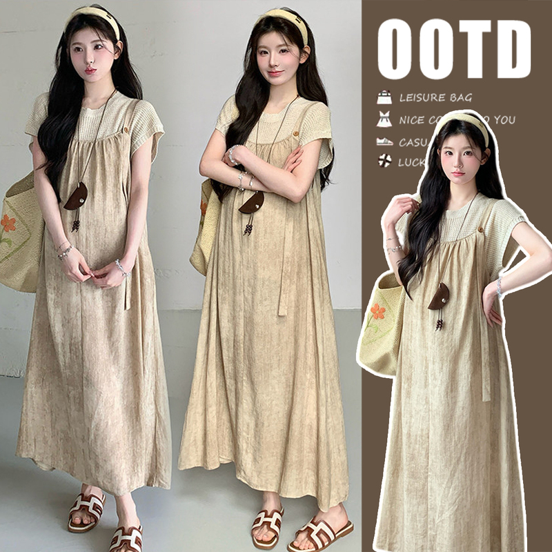 Maternity Wear Summer Set 2026 New Stylish Non-Obtrusive Suspender Skirt Two-Piece Dress with a High-End Feel Maternity Wear Summer Set 2026 New Stylish Non-Obtrusive Suspender Skirt Two-Piece Dress with a High-End Feel