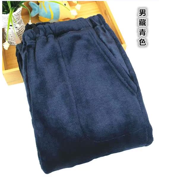 Mùa đông flannel nam và nữ ngủ quần dày ấm rộng lỏng nước lớn nhung san hô lông cừu nhà quần quần ấm mùa đông cho nữ